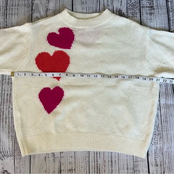 Lou & Grey For Loft Soft Heart Sweater Oversized Wool Blend Size XS - Picture 7 of 9